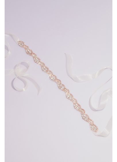 Heirloom Bridal Pink (Rose Gold and Crystal Floral Medallion Belt)